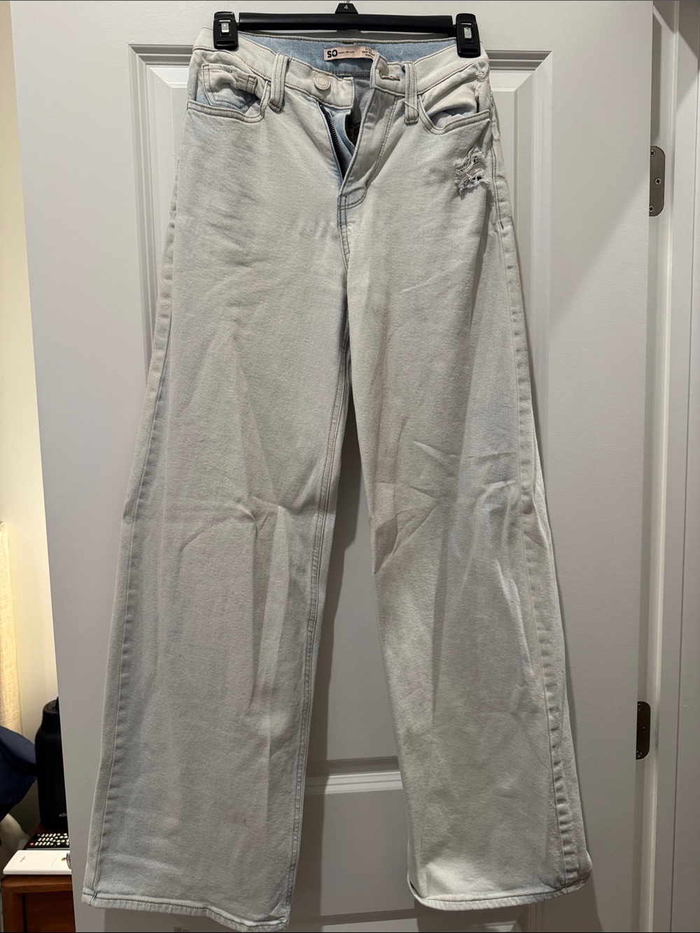 SO Light Wash Wide-Leg Jeans